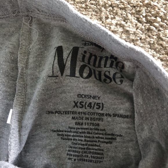 Disney Minnie Mouse gray bike shorts in size XS - Picture 2 of 2
